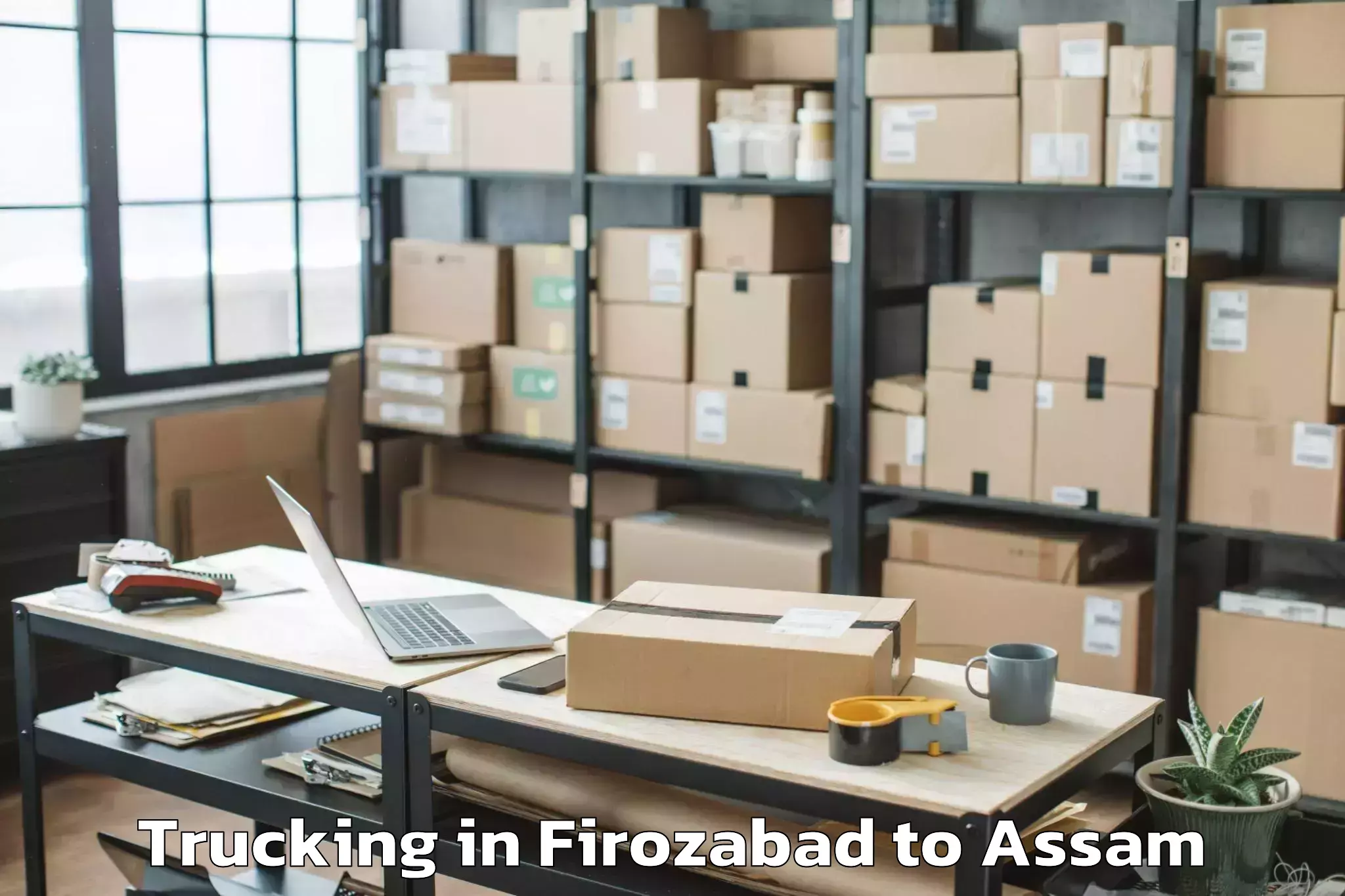 Leading Firozabad to Tamarhat Trucking Provider